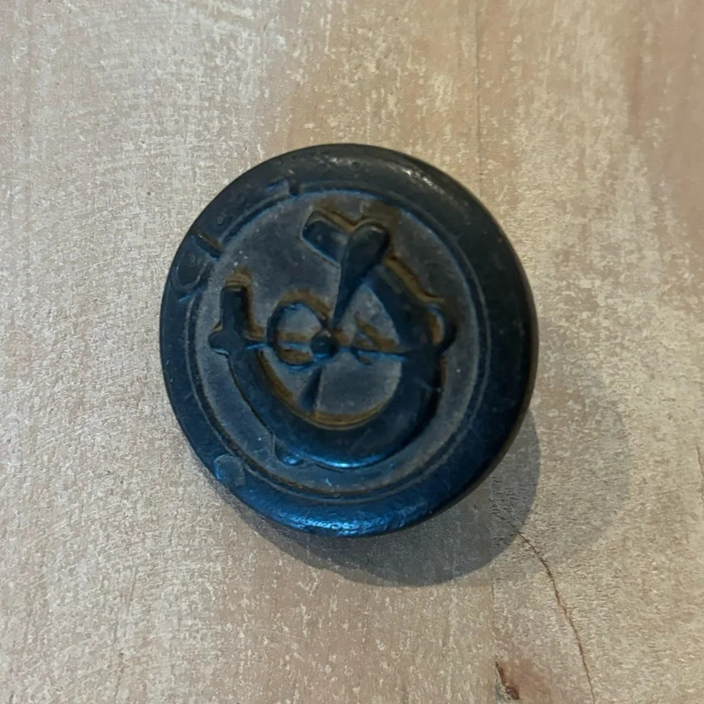 VINTAGE Metal Horse‎ Bridle Rosette with Horse Shoe Design